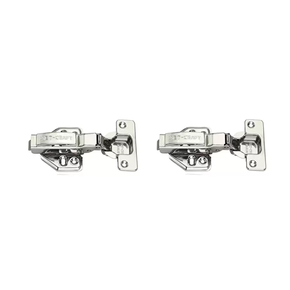 Met Craft Stainless Steel Be Blue Soft Close Hydraullic Clip On Concealed Hinges 16 Degree Crank (Silver) - (MCAH-011-16-S)