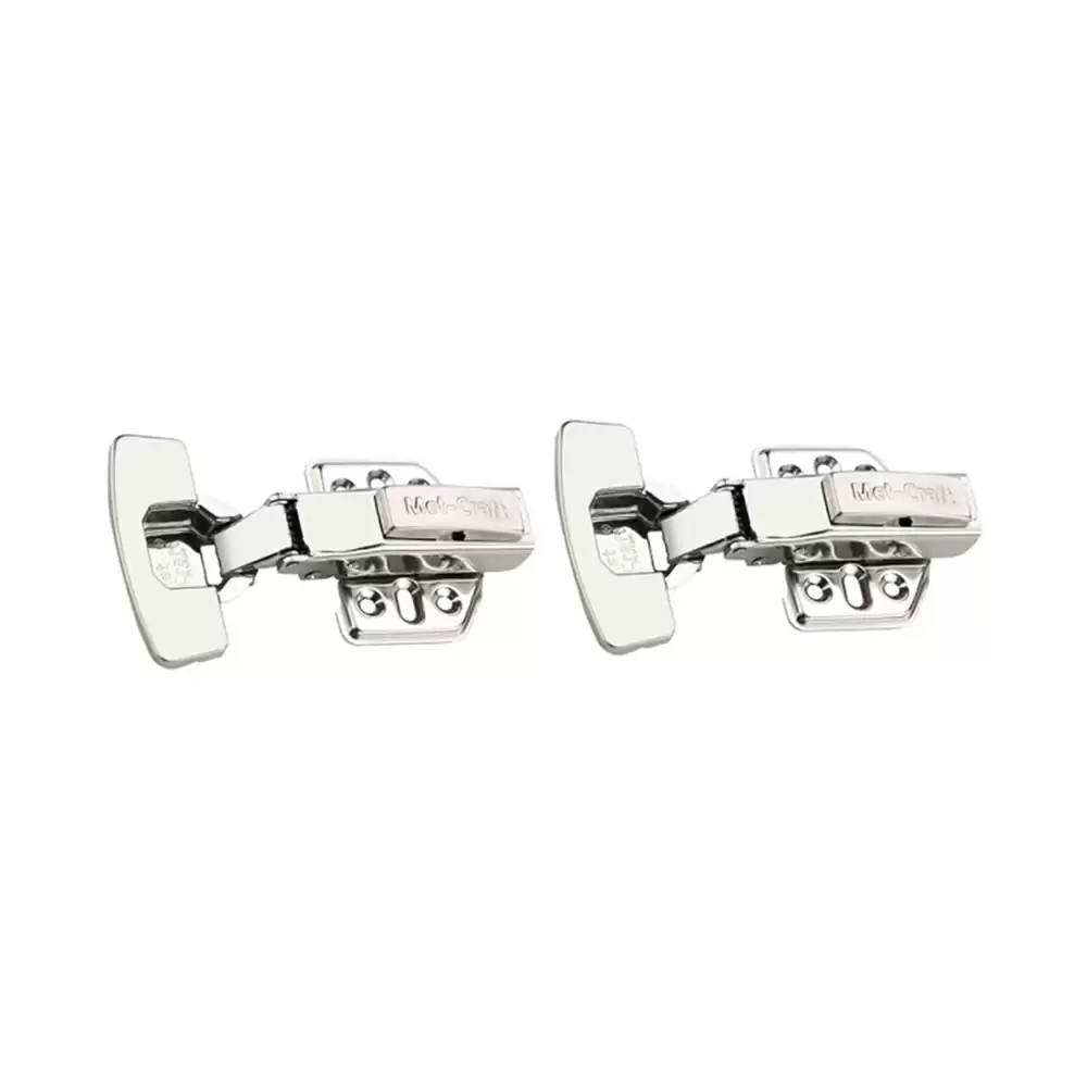 Met Craft Stainless Steel Pluton Heavy Soft Close Hydraullic Concealed Hinges 16 Degree Crank (Silver) - (MCAH-024-16-N)