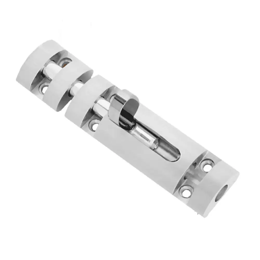 KBI OBL421 Brass Baby Latch Medium (Round Rod) Oval Tower Bolt, 3 Inch (Stainless Steel)