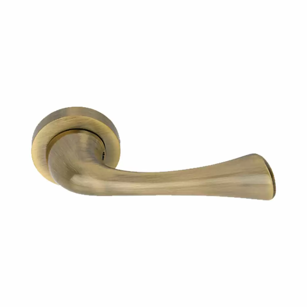 KBI Olive Brass Rose Mortise Door Handle - (Antique Finish)