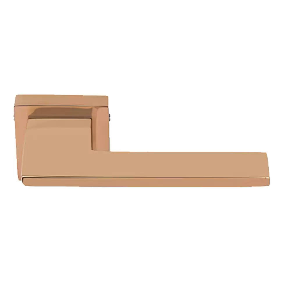 KBI Oppo Brass Rose Mortise Door Handle - (Rose Gold PVD Finish)