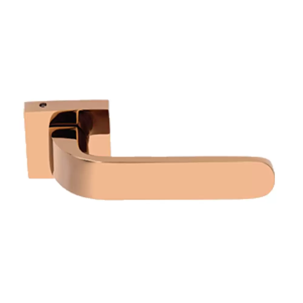 KBI Oriyo Brass Rose Mortise Door Handle - (Rose Gold PVD Finish)