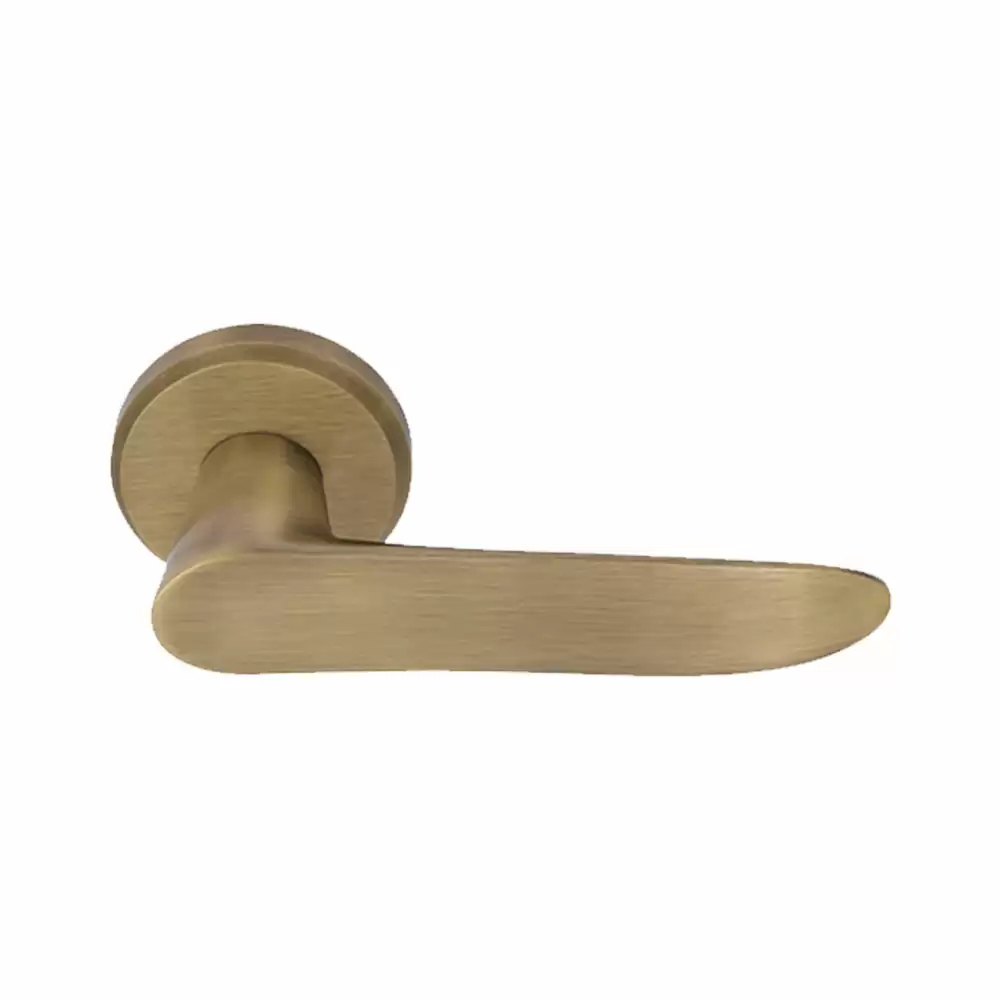 KBI Reno 4 Brass Rose Mortise Door Handle - (Antique Finish)