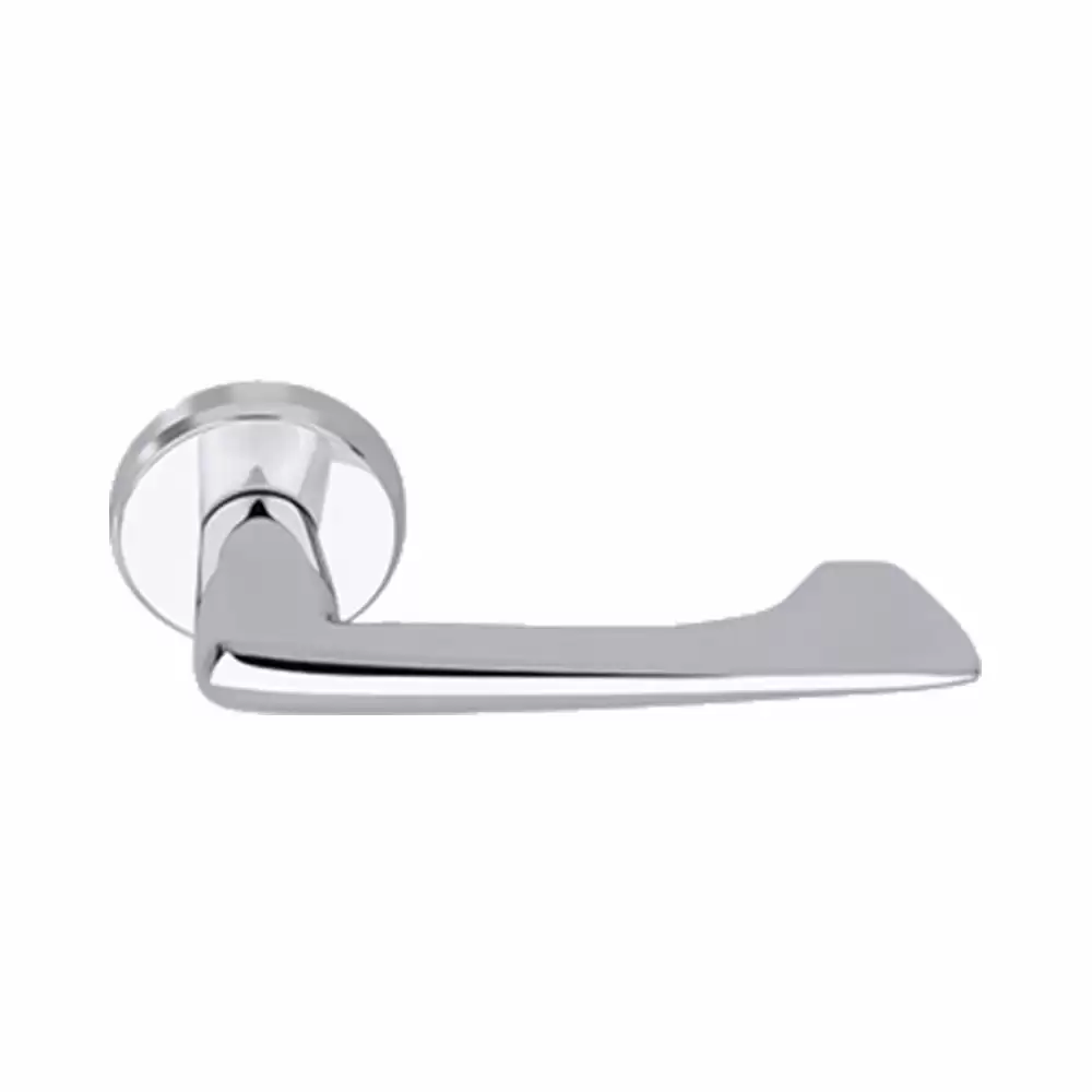 KBI Reva Brass Rose Mortise Door Handle - (Chrome Plated Finish)