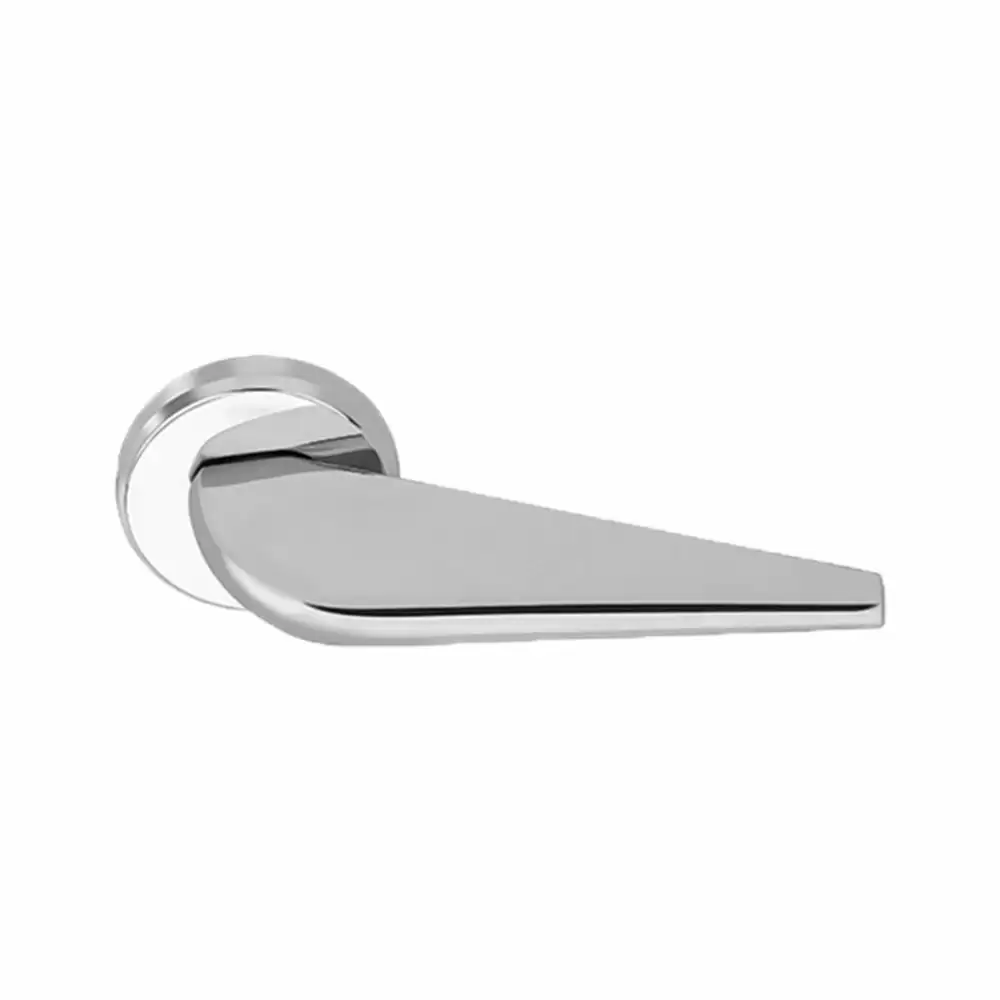 KBI Rolex Brass Rose Mortise Door Handle - (Chrome Plated Finish)