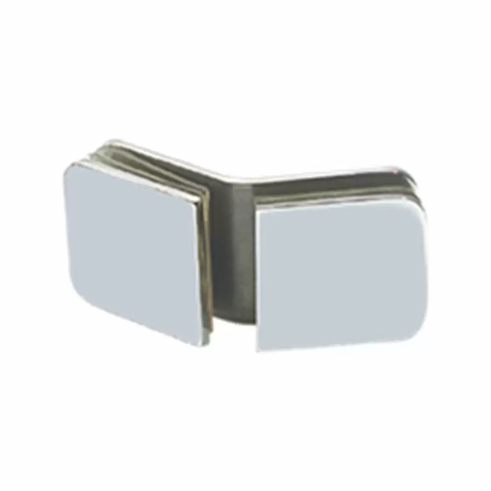 Safex SF-GC-02 Stainless Steel 304 Glass to Glass Connector 135° - Polished Stainless Steel