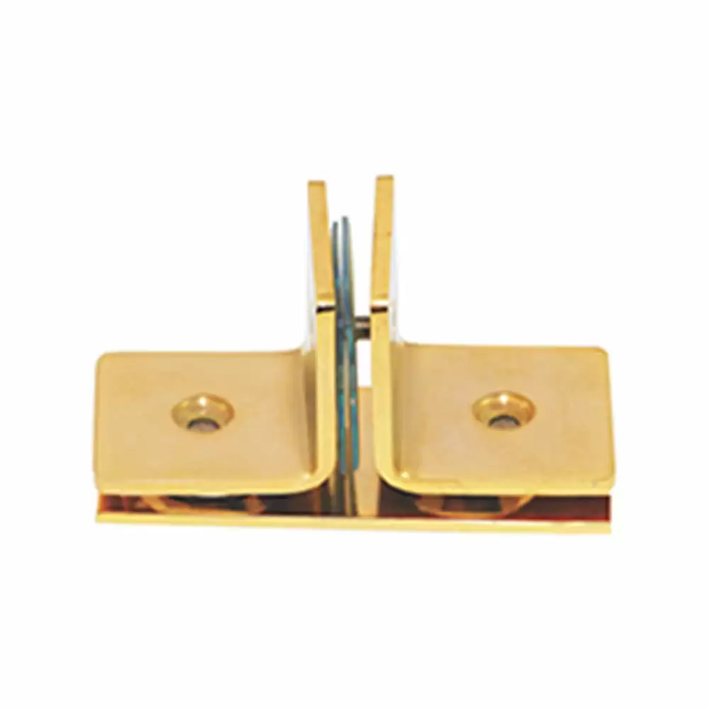 Safex SF-GC-07 Stainless Steel 304 Glass to Glass 3 Side Connector - Gold