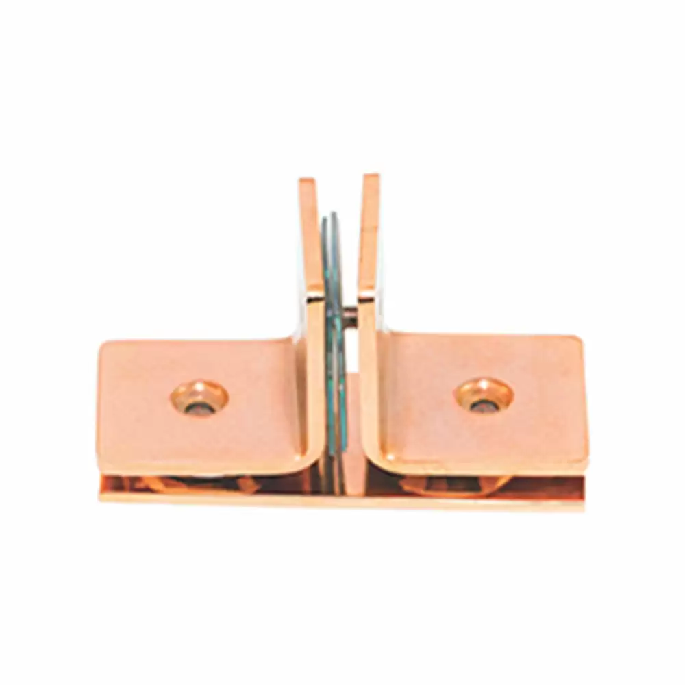 Safex SF-GC-07 Stainless Steel 304 Glass to Glass 3 Side Connector - Rose Gold