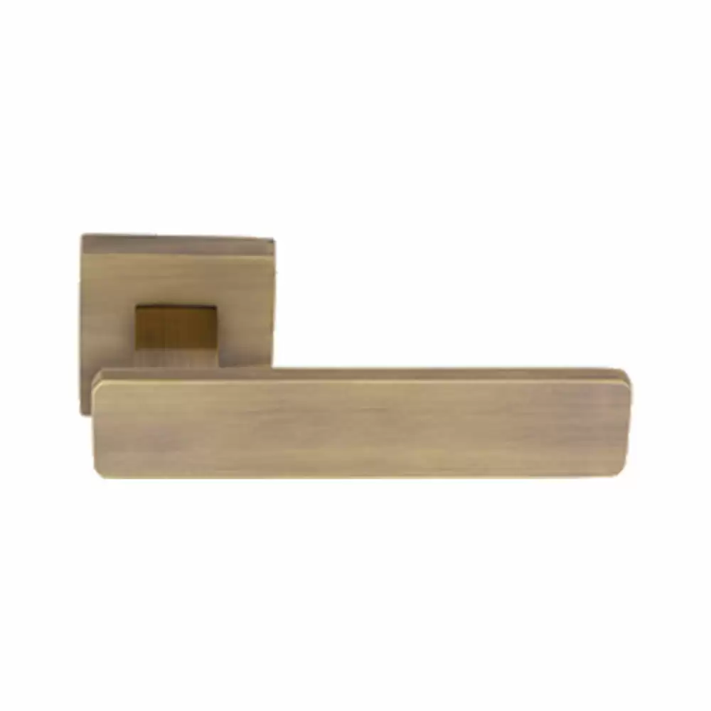 KBI Saffron Brass Rose Mortise Door Handle - (Antique Finish)