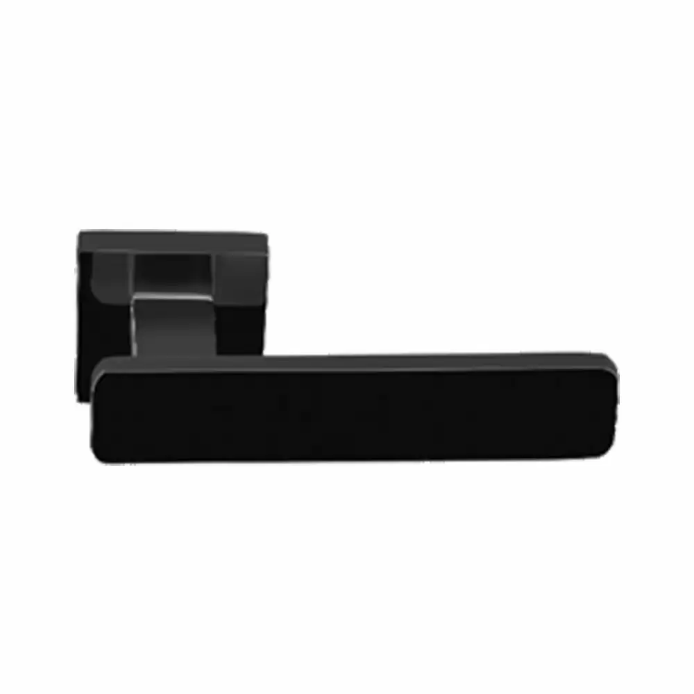 KBI Saffron Brass Rose Mortise Door Handle - (Z Black Finish)