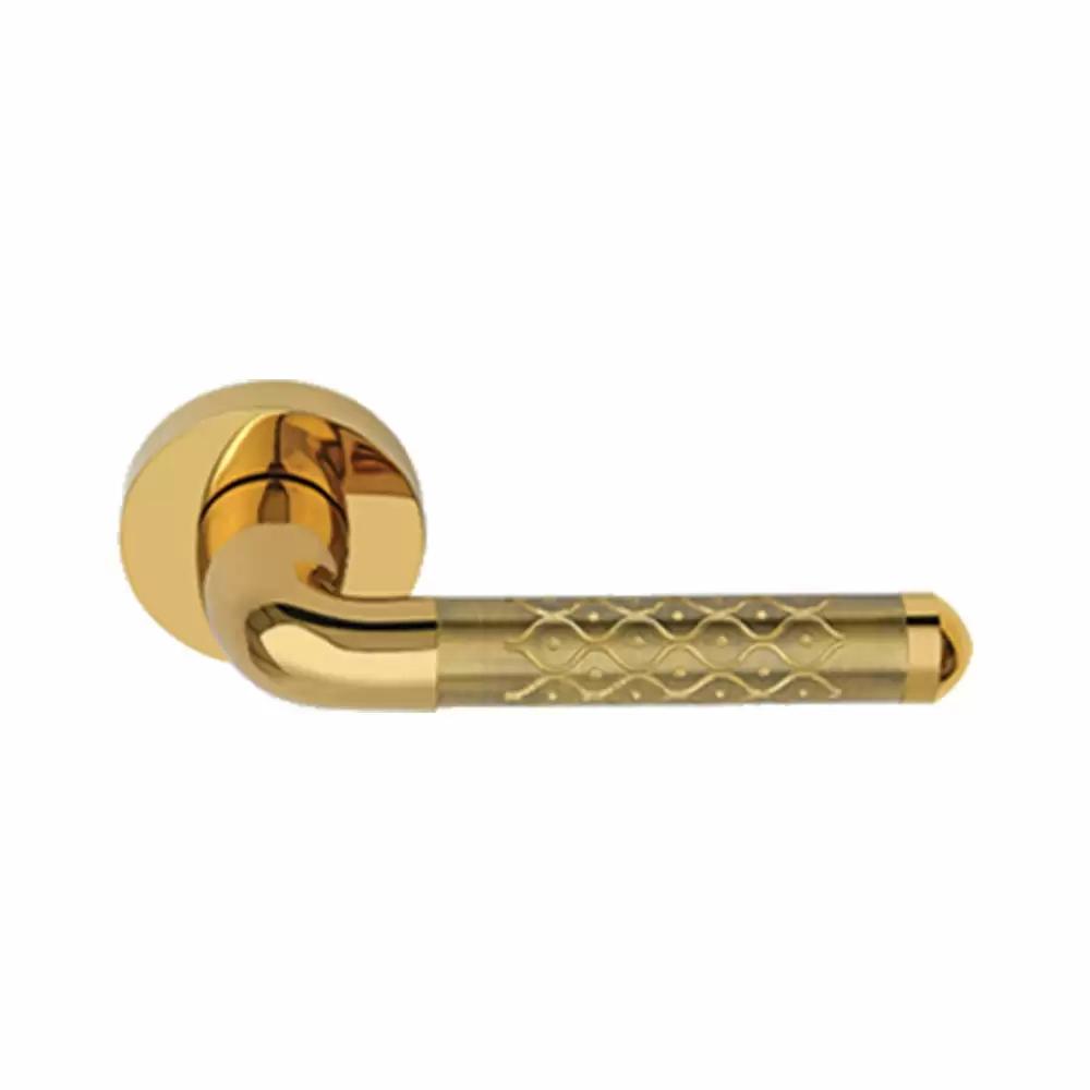 KBI Siko Brass Rose Mortise Door Handle - (Gold PVD Finish)