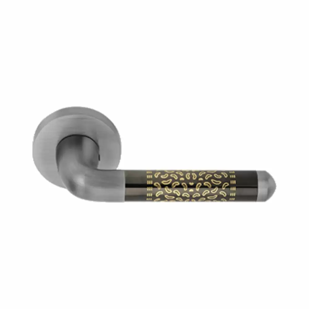 KBI Siko Brass Rose Mortise Door Handle - (Stainless Steel Finish)