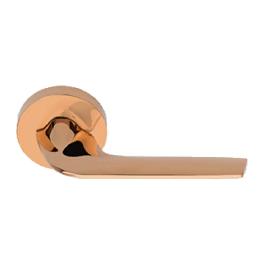 KBI Sleem Brass Rose Gold PVD Mortise Door Handle - (Rose Gold PVD Finish)