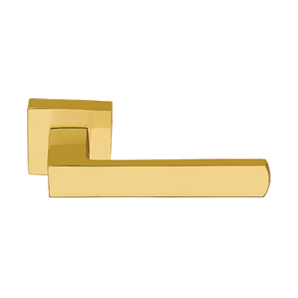 KBI Solo Brass Rose Mortise Door Handle - (Gold PVD Finish)