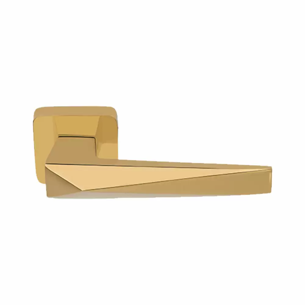 KBI Trivago Brass Rose Mortise Door Handle - (Gold PVD Finish)