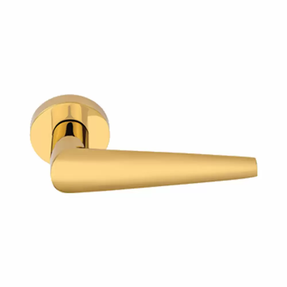 KBI Venecia Brass Rose Mortise Door Handle - (Gold PVD Finish)