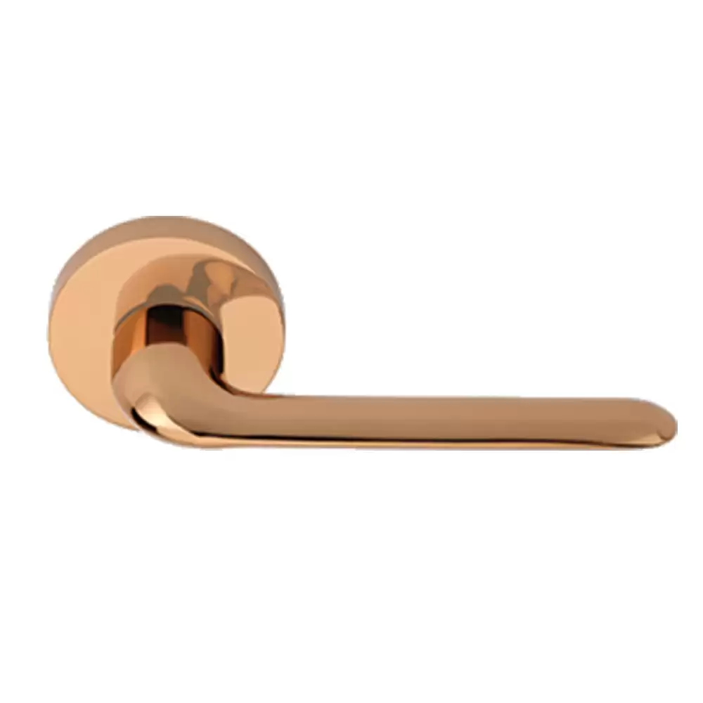 KBI Zara Brass Rose Gold PVD Mortise Door Handle - (Rose Gold PVD Finish)