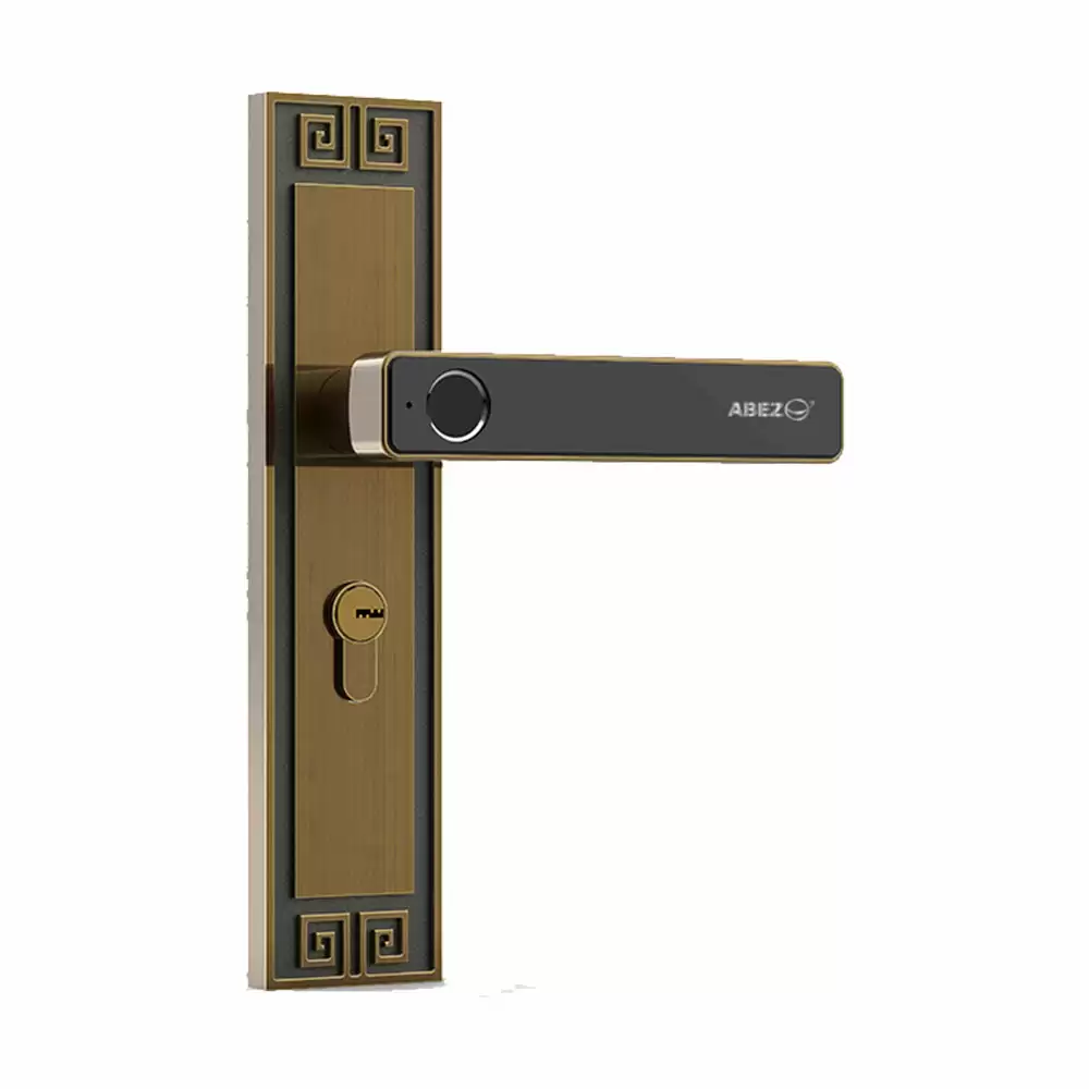 ABEZ CR20 Mortise Smart Door Lock for Home With Fingerprint & Key Access, Ancient Copper (1 Year Warranty)