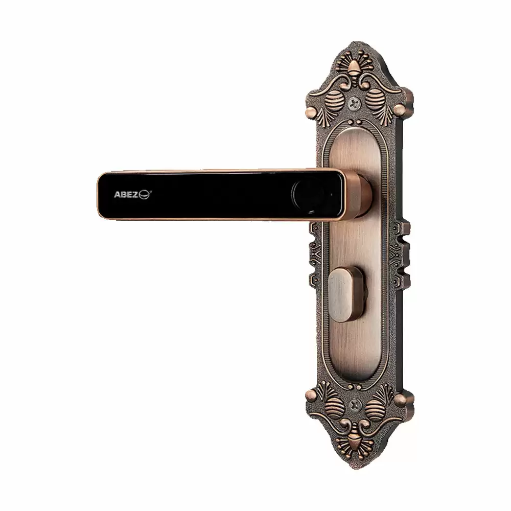 ABEZ CR22 Mortise Smart Door Lock for Home With Fingerprint & Key Access, Ancient Copper (1 Year Warranty)