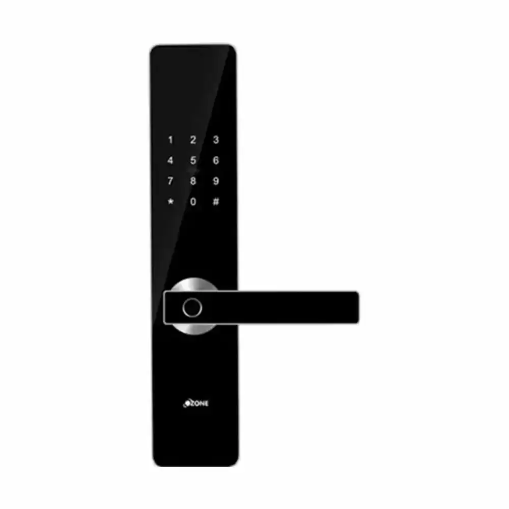 Ozone OZ-FDL-01-Life Std Mortise Smart Door Lock for Home With RFID, Pin Code, Key, App & Fingerprint Access, Black (1 Year Warranty)