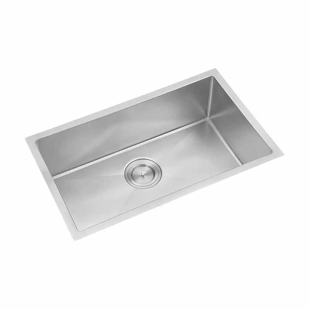 Anupam Prism Designer Stainless Steel Single Bowl Kitchen Sink with Waste Coupling - Satin (30 L x 18 W x 10 D) Inch