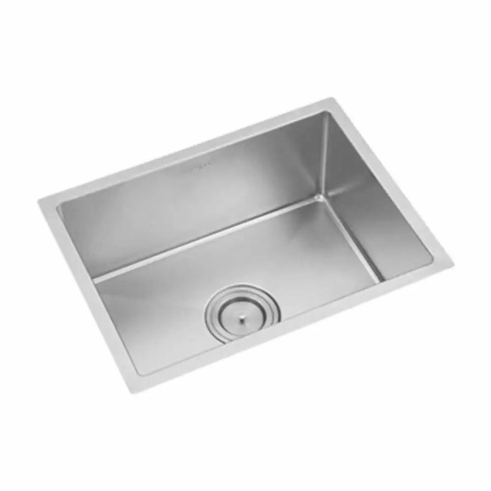 Anupam Prism Designer Stainless Steel Single Bowl Kitchen Sink with Waste Coupling - Satin (24 L x 18 W x 10 D) Inch