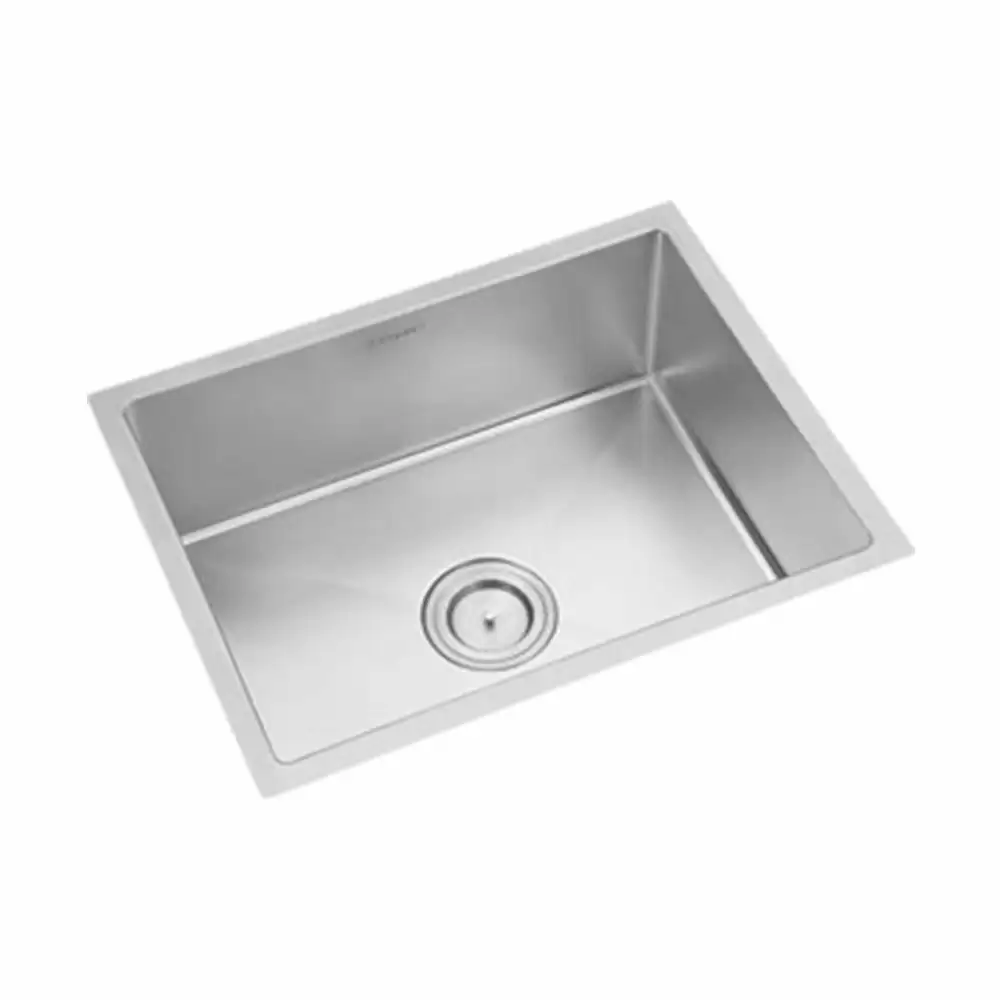 Anupam Prism Designer Stainless Steel Single Bowl Kitchen Sink with Waste Coupling - Satin (26 L x 20 W x 10 D) Inch