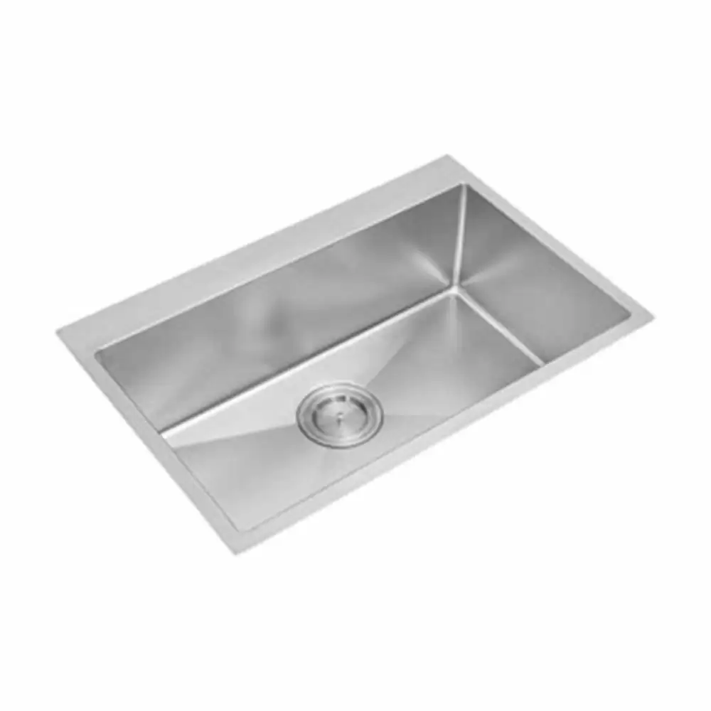 Anupam Prism Designer Stainless Steel Single Bowl Kitchen Sink with Waste Coupling - Satin (30 L x 20 W x 10 D) Inch