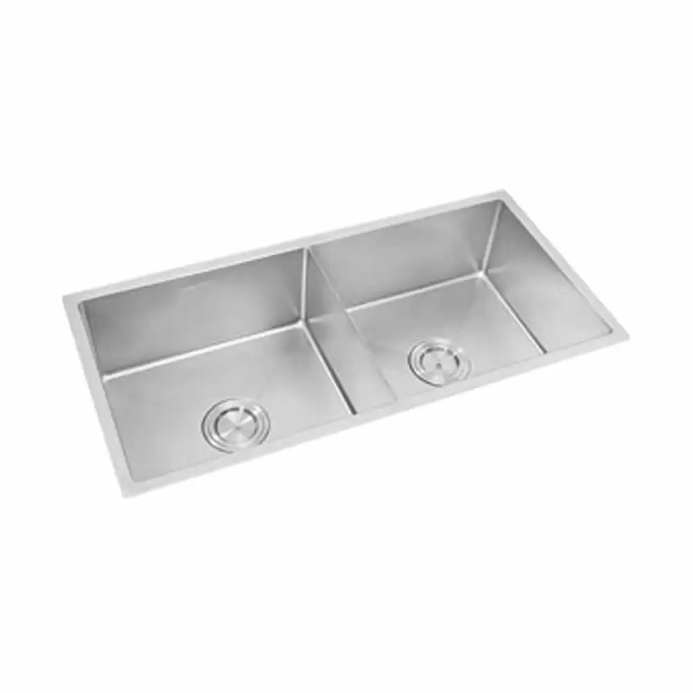 Anupam Prism PS739DS Designer Stainless Steel Double Bowl Kitchen Sink with Waste Coupling - Satin (42 L x 20 W x 10 D) Inch