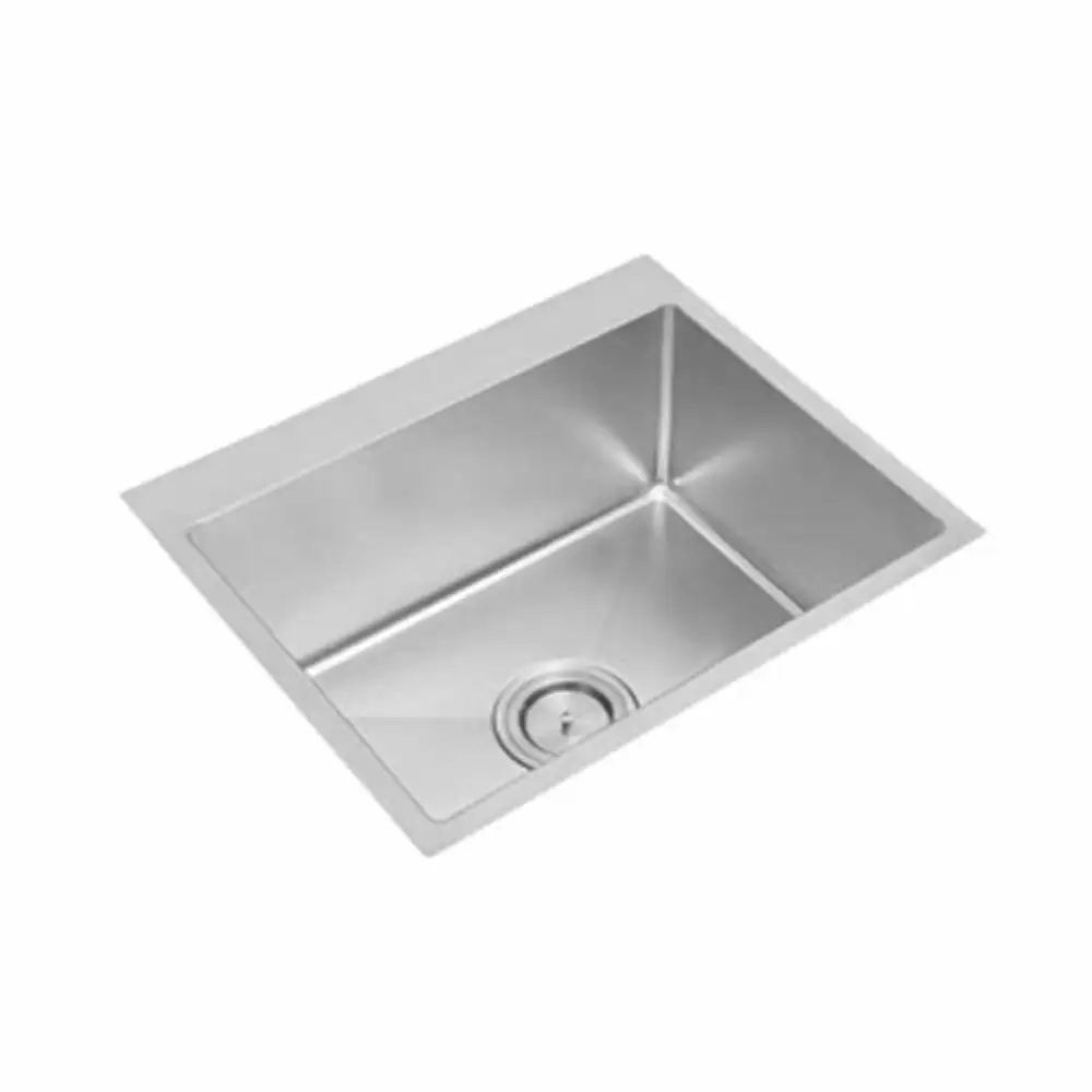 Anupam Prism Designer Stainless Steel Single Bowl Kitchen Sink with Waste Coupling - Satin (24 L x 20 W x 10 D) Inch