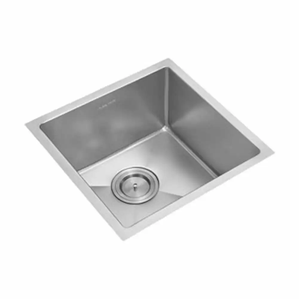 Anupam Prism Designer Stainless Steel Single Bowl Kitchen Sink with Waste Coupling - Satin (16 L x 14 W x 8 D) Inch