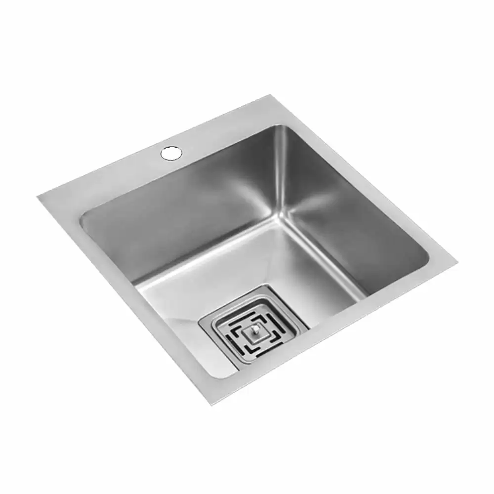 Anupam Signature Designer Stainless Steel Single Bowl Kitchen Sink with Accessories - Satin (18 L x 20 W x 9 D) Inch