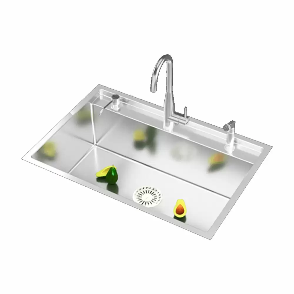 Anupam Unique Designer Stainless Steel Single Bowl Kitchen Sink with Accessories - Satin (30 L x 20 W x 10 D) Inch