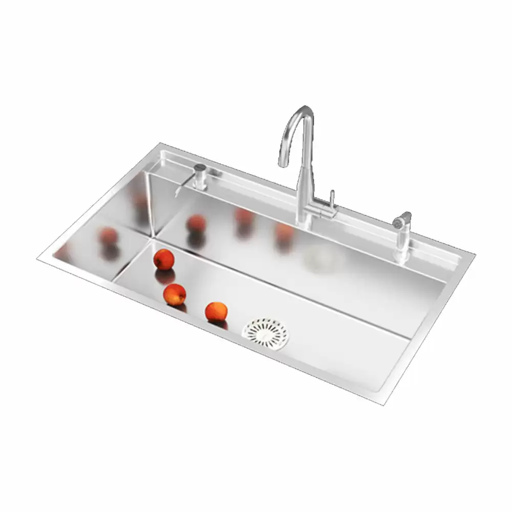 Anupam Unique Designer Stainless Steel Single Bowl Kitchen Sink with Accessories - Satin (32 L x 20 W x 10 D) Inch