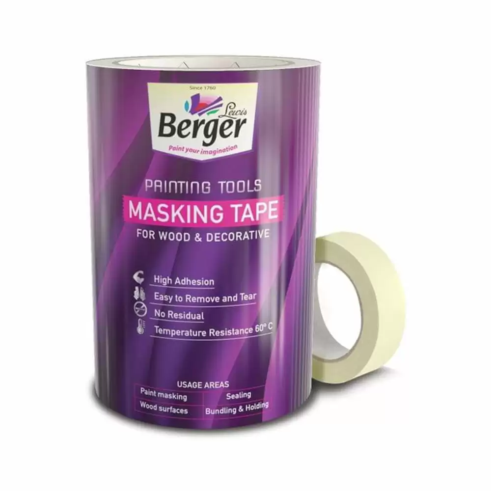 Berger High Adhesion Multipurpose Masking Tape - White (24 mm x 20 meter)