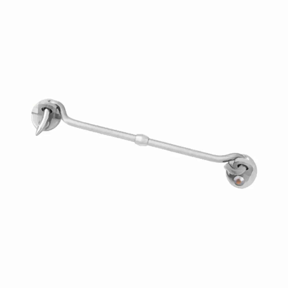 KBI MG0065 Medium Brass Gate/Door Hook - 5 Inch (Stainless Steel Finish) 