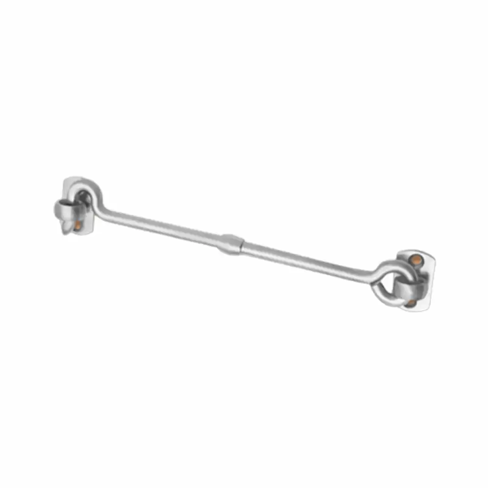 KBI PG0074 Palladium Brass Gate/Door Hook - 8 Inch (Stainless Steel Finish) 