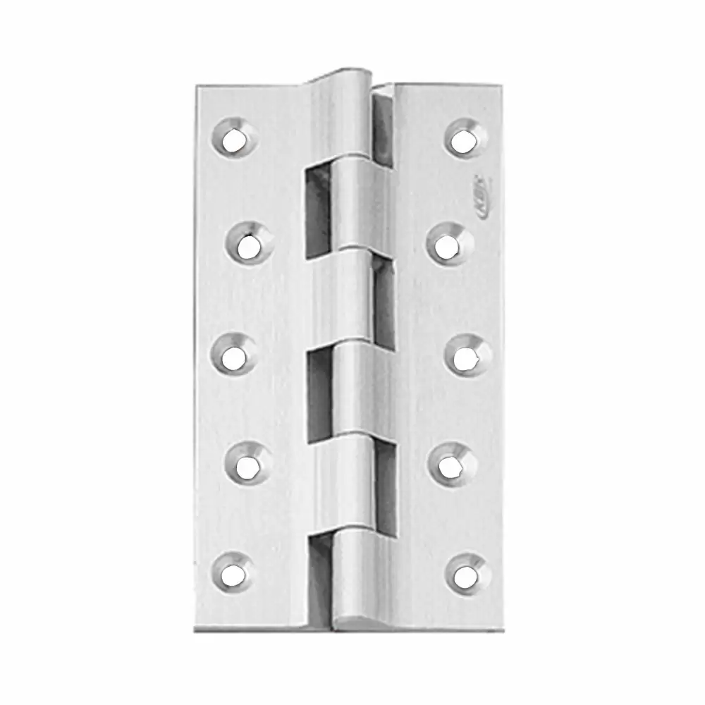 KBI RS0022 Brass Premium Pin Lock Railway Smooth Butt Hinge (150 L x 28 W x 3 T) mm - Stainless Steel Finish