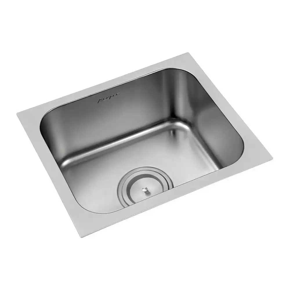 Anupam Ace Designer Stainless Steel 304 Single Bowl Kitchen Sink with Waste Coupling - Satin (18 L x 16 W x 8 D) Inch