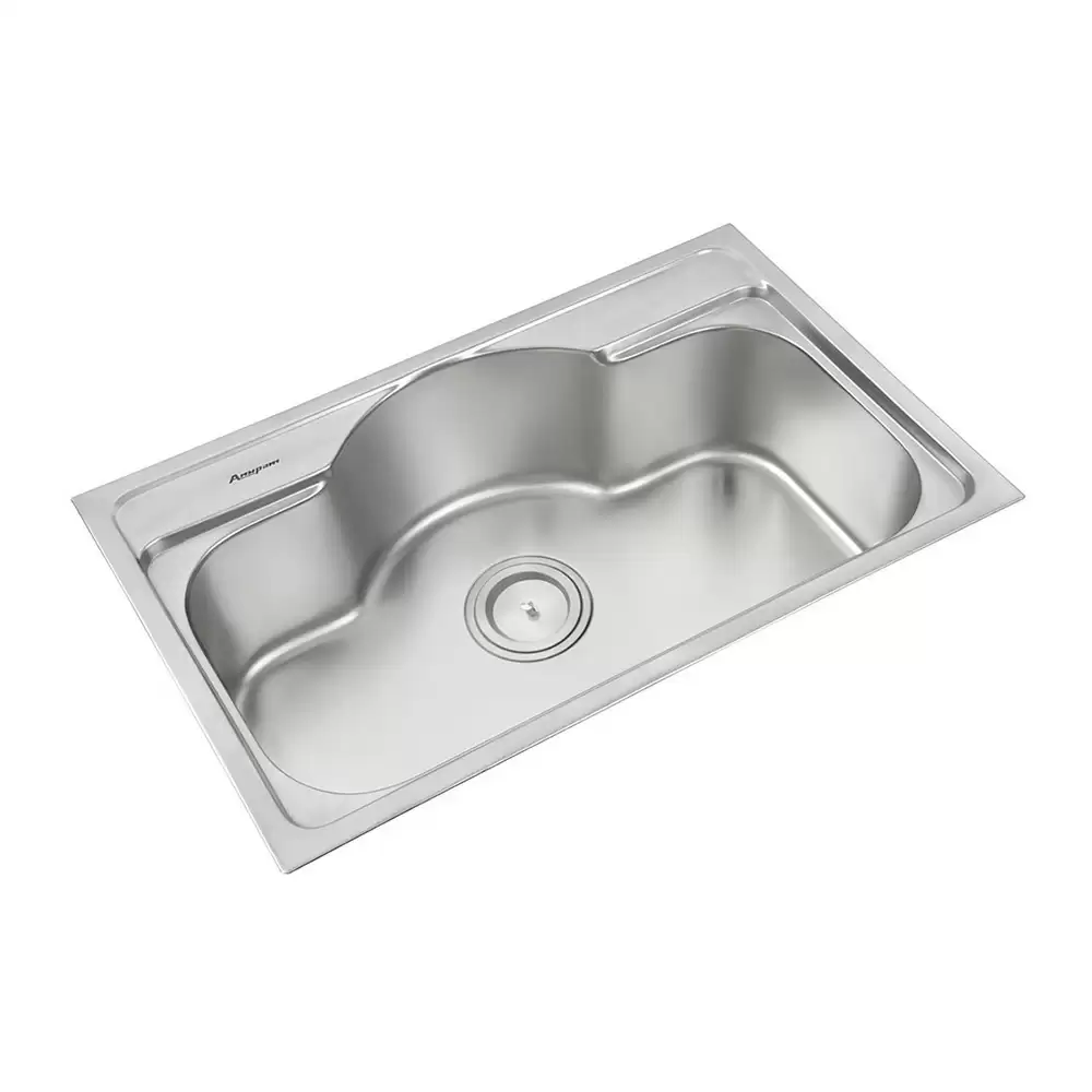 Anupam Ace Designer Stainless Steel 304 Single Bowl Kitchen Sink with Waste Coupling - Satin (32 L x 20 W x 9 D) Inch