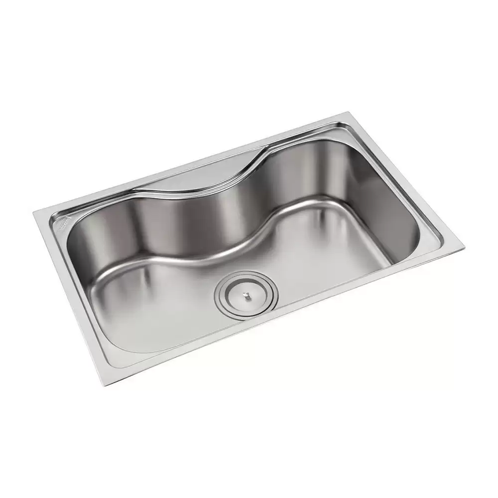 Anupam Ace Designer Stainless Steel 304 Single Bowl Kitchen Sink with Waste Coupling - Satin (30 L x 19 W x 9 D) Inch