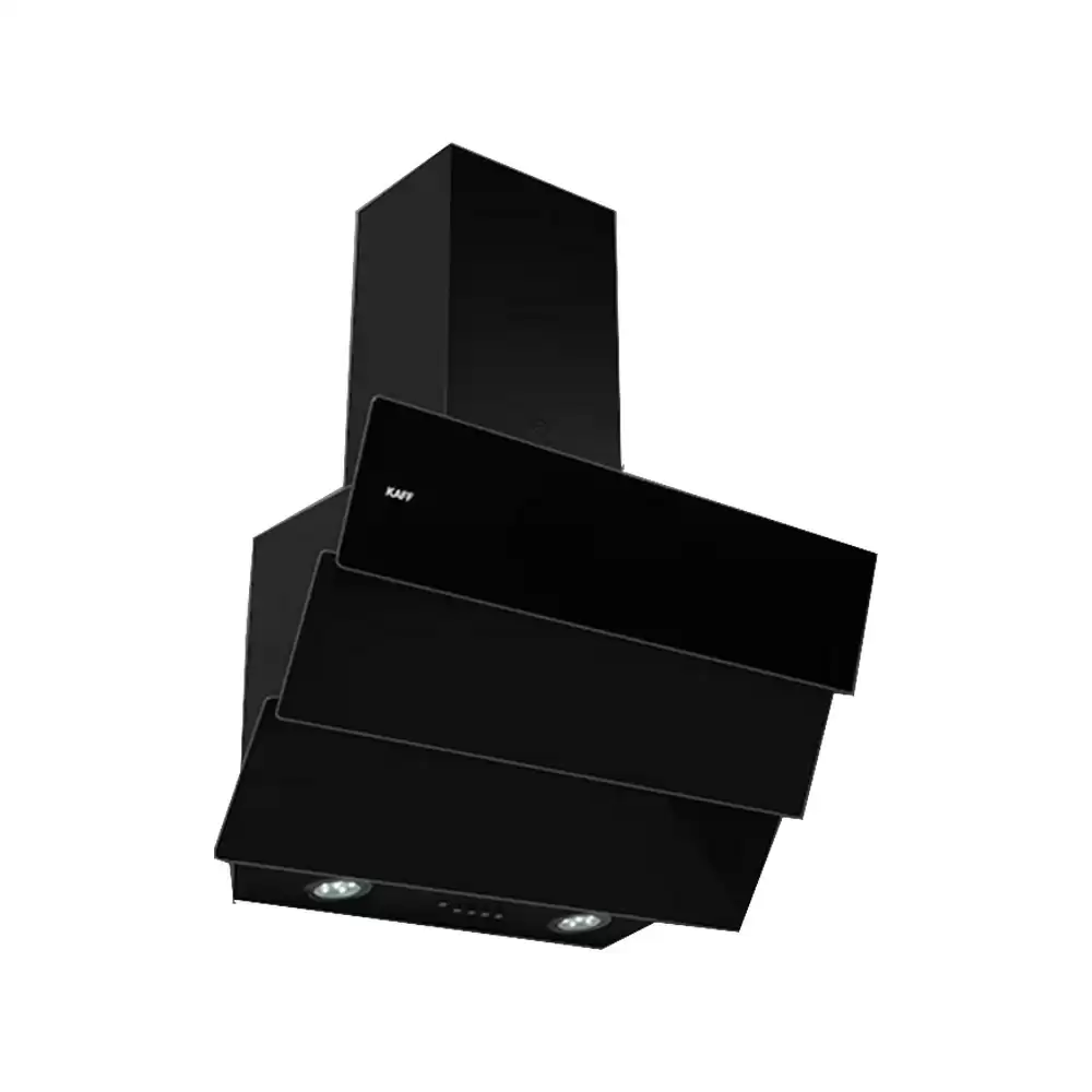 Kaff JIFF 60 Aluminium Filter Hood Wall Mounted Kitchen Chimney with Suction Capacity 1000Nm3/h - Black