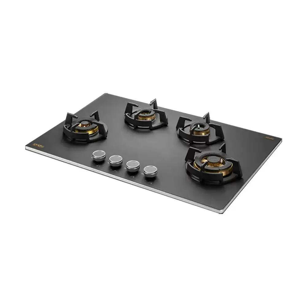 Kaff MSM 804 80 cm 4 Burner Auto Ignition Glass Top Built in Hob - Matt Black