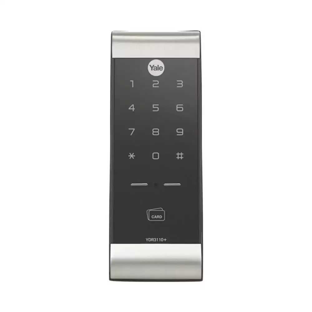 Yale YDR-3110 Rim Smart Door Lock For Home With RFID, Pin Code, App & Remote Control - (Silver & Black Finish)