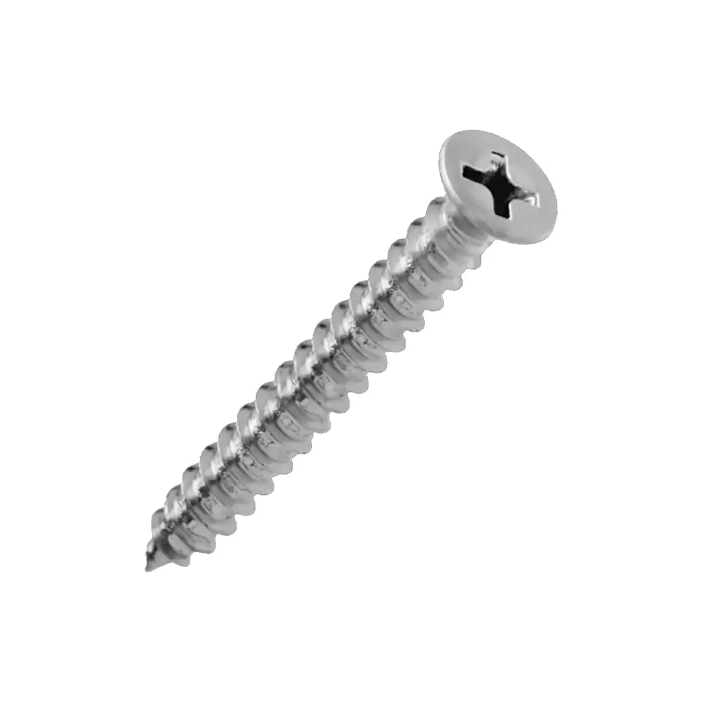 (Pack of 25) Suzu ST136 SS CSK Phillips Self Tapping Screw (10x50) mm - Stainless Steel Finish (200 Pcs)