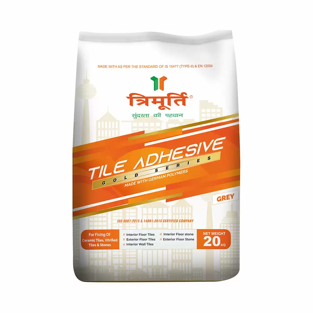 Trimurti Gold Cement Based Tile Adhesive For Interior Wall - 20 Kg (Grey)