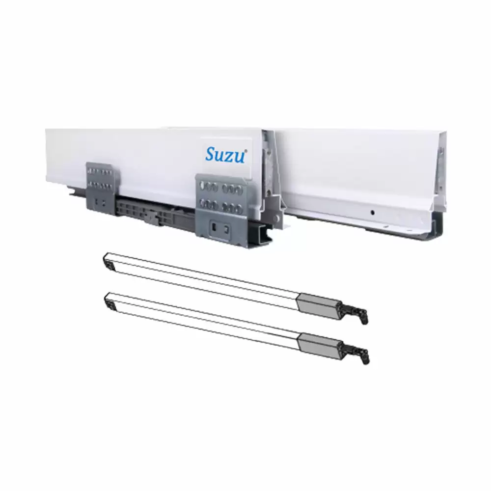 Suzu HW121 Square 8 Inch Quardraw Under Mount Tandem Box - White