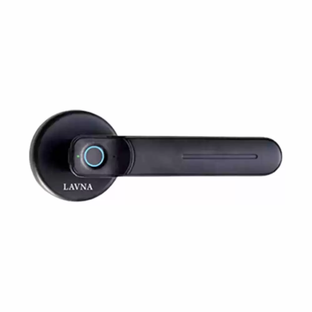 Lavna LA15 Mortise Smart Door Lock for Home With Fingerprint & Manual Key - Right Handside Black (1 Year Warranty)