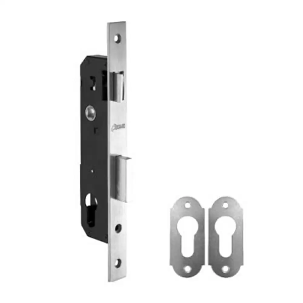 Ozone Narrow Style Mortise Lock For Aluminium Door with Latch & Dead Bolt (30x85 mm) - Black Matt