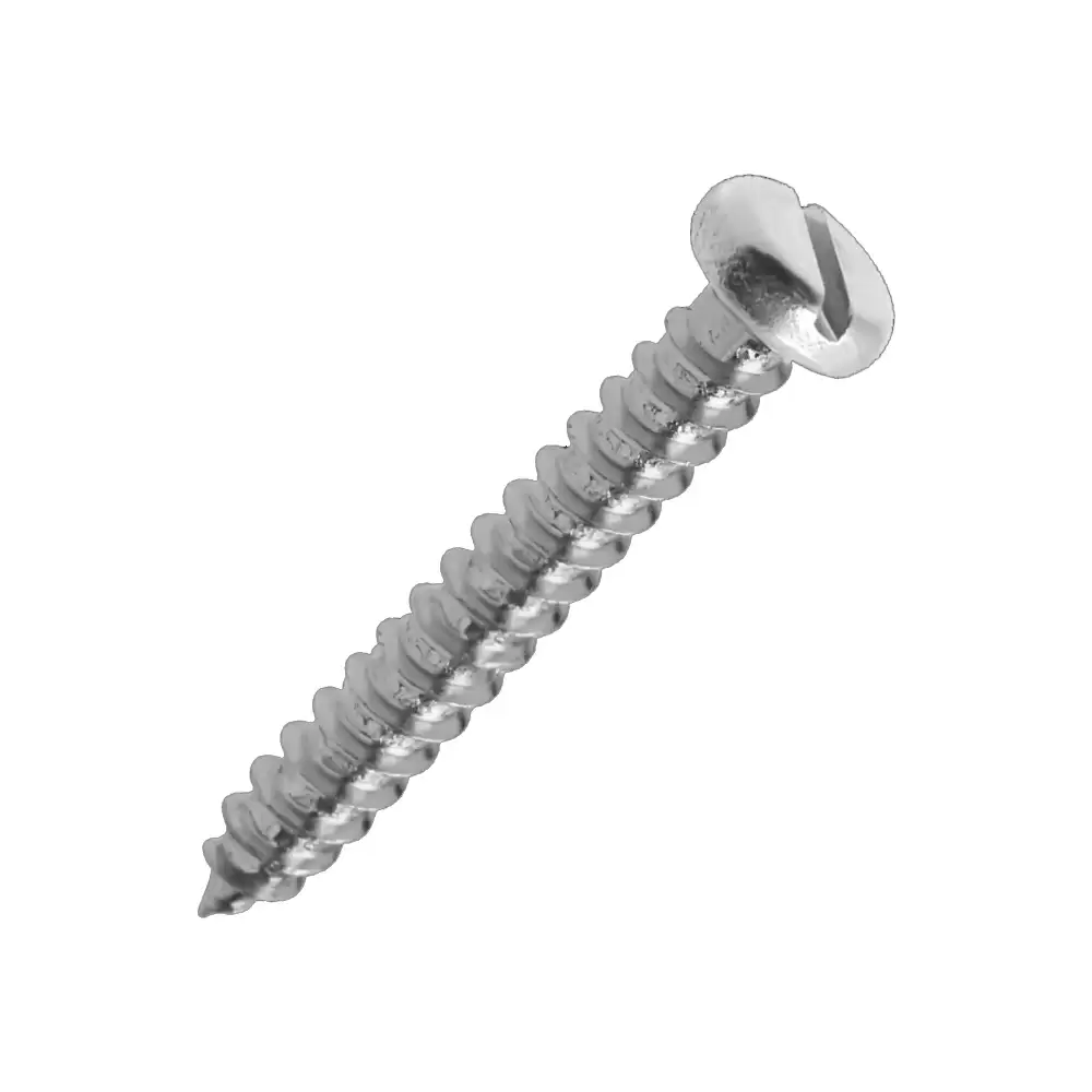 Suzu ST161 SS Pan Slotted Self Tapping Screw (8x38) mm - Stainless Steel Finish (200 Pcs)